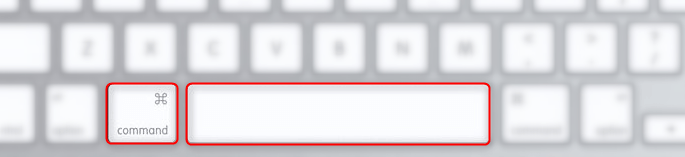 command+spacebar keyboard combination
