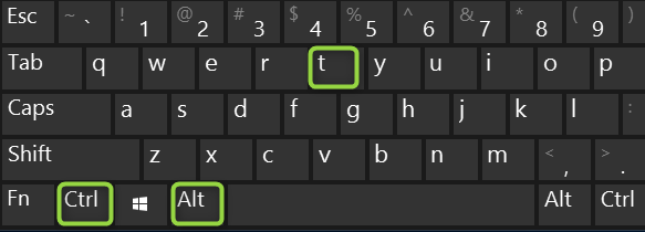 ctrl-alt-t keyboard combination