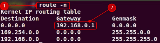 find router IP on Linux