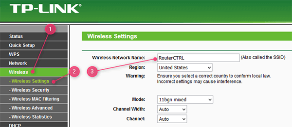 TP-LInk SSID change