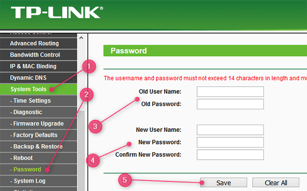 tp link router login change password ac1750