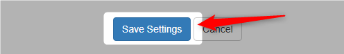 Save settings button