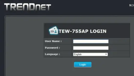 trendnet router login page