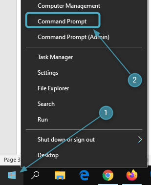 launch the Command Prompt 