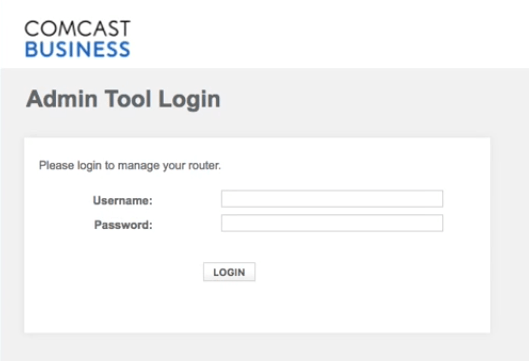 10.1.10.1 for comcast business router login