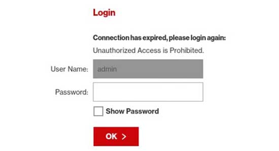 verizon fios router login