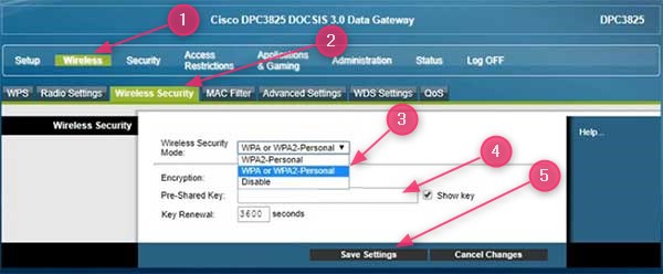 change wifi password in cisco router