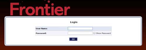 Frontier router login