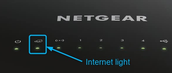 Netgear Router Internet Light Blinking White