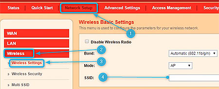 iBall batton router change network name