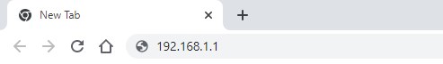 type 192.168.1.1 in the URL bar