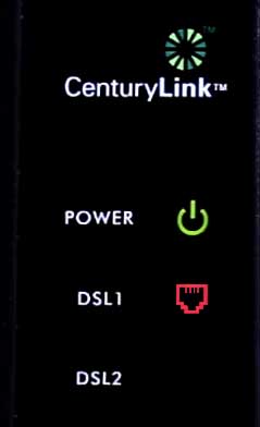 CenturyLink DSL light red