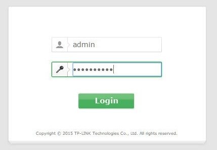 Enter the TP-Link username and password here