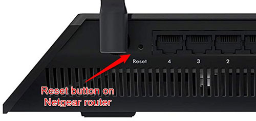 Reset button on Netgear router