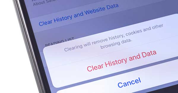 Clear browsing history and data