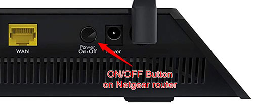 on off button on netgear router