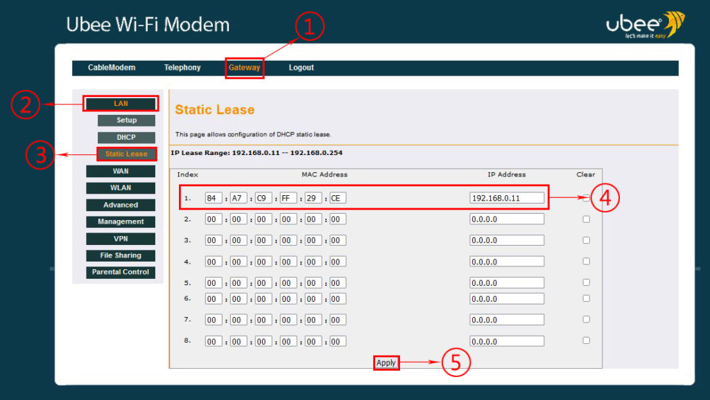 Apply/Save and reboot the router