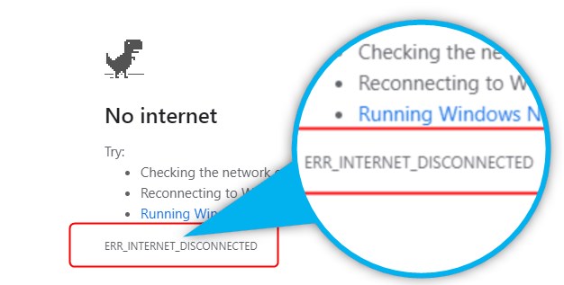 ERR_INTERNET_DISCONNECTED