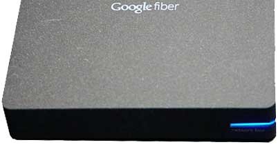 Google Fiber Network Box blinking blue