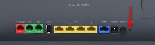 Vodafone router reset button