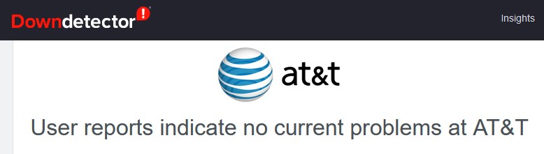 downdetector AT&T no outage