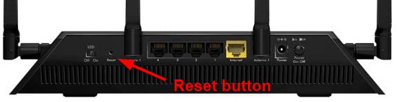 netgear nighthawk factory reset button
