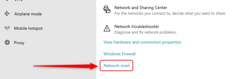 network reset