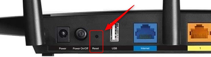 reset button on router