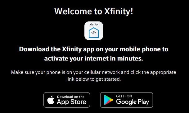 xfinity internet modem activation