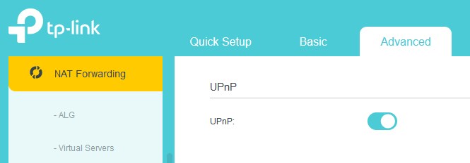 Enable UPnP on TP-Link