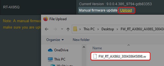 Update firmware manually