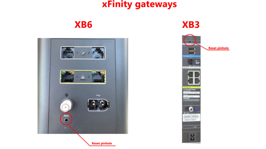 Xfinity gateways