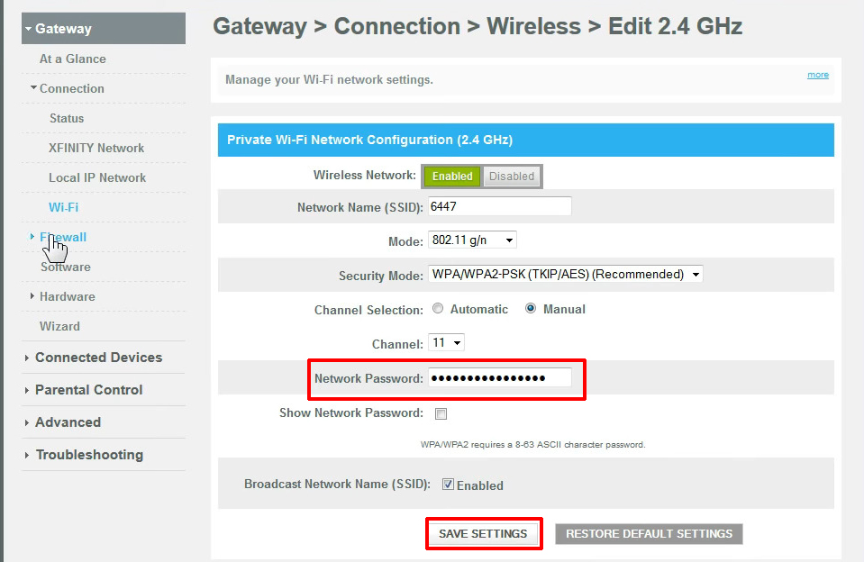 advanced Wi-Fi settings