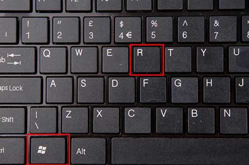 press the Windows key and the R key