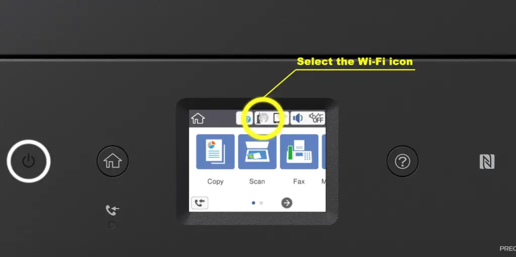 select the Wi-Fi icon