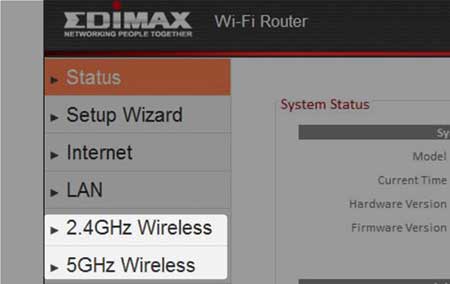 2.4 and 5GHz networks