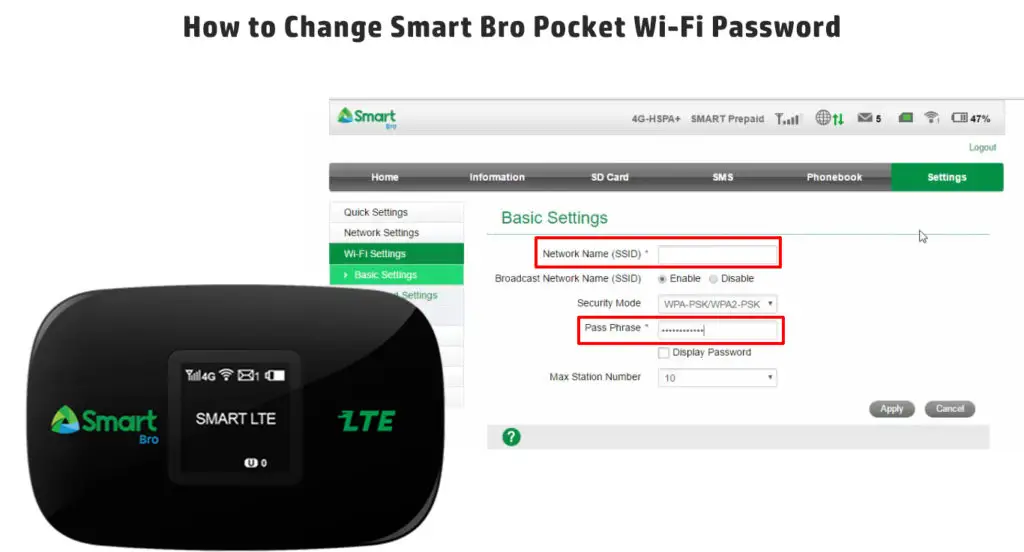 How to Change Smart Bro Pocket Wi-Fi Password
