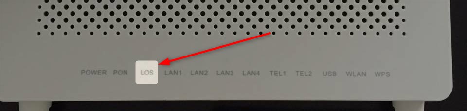LOS Light On Huawei Router