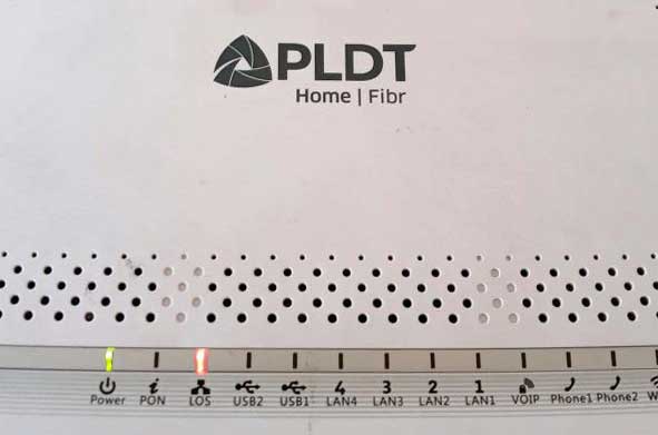 PLDT Router LOS Blinking Red