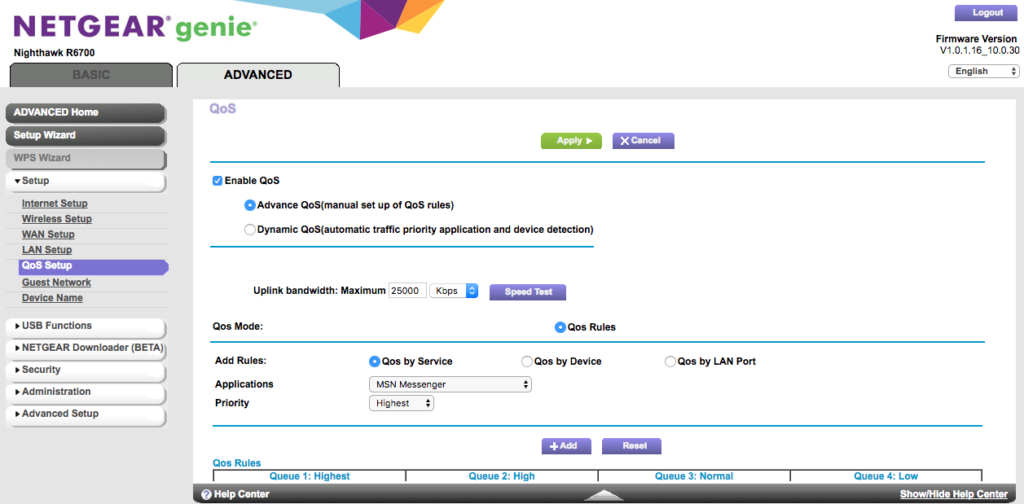 QoS Settings