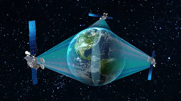 Satellite internet provides global coverage