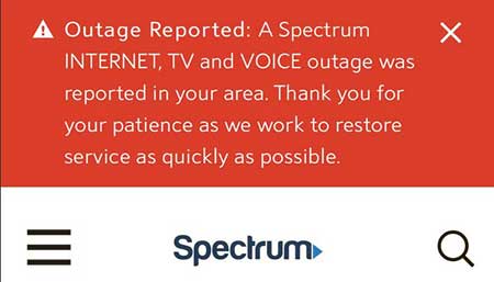 Spectrum outage reported