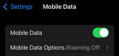 Turn Cellular Data On and Off