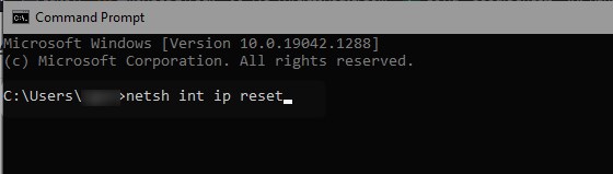 reset tcp/ip