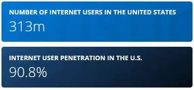 there’re 313 million internet users in the US