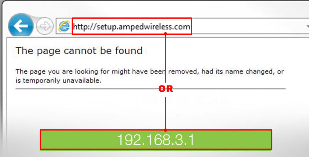 Enter default IP address 192.168.3.1