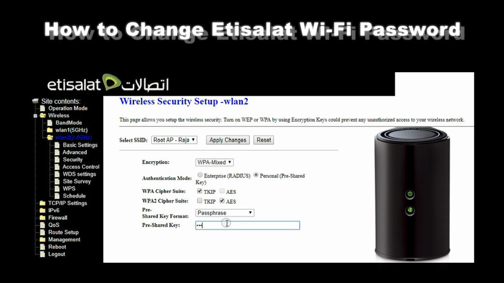 How to Change Etisalat Wi-Fi Password