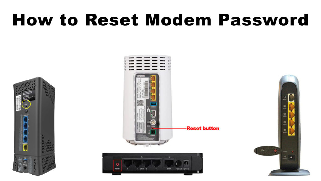 How to Reset Modem Password?