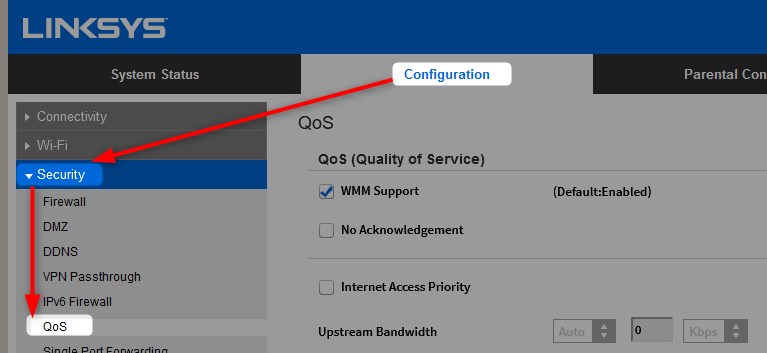 Linksys QoS