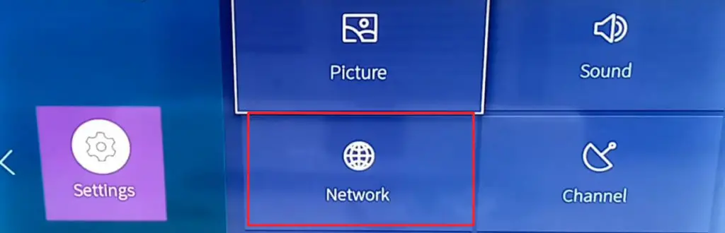 click on Network